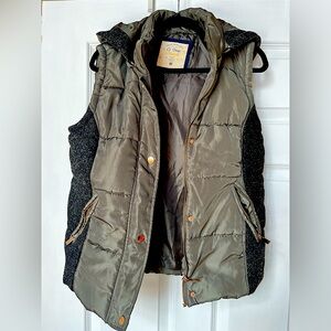 Ci Sono Tweed Puffer Vest
